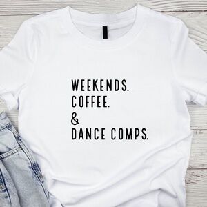 White Graphic Tee with Black Text